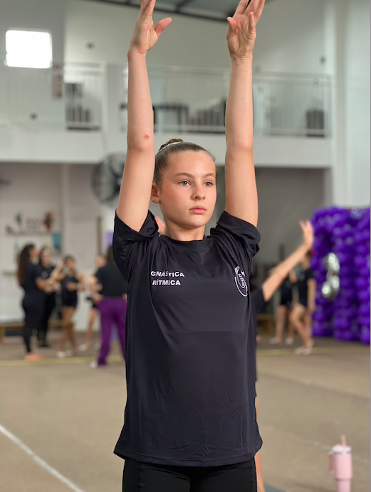 Aluna em apresentação